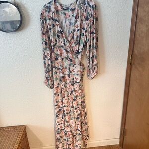 Maternity wrap dress